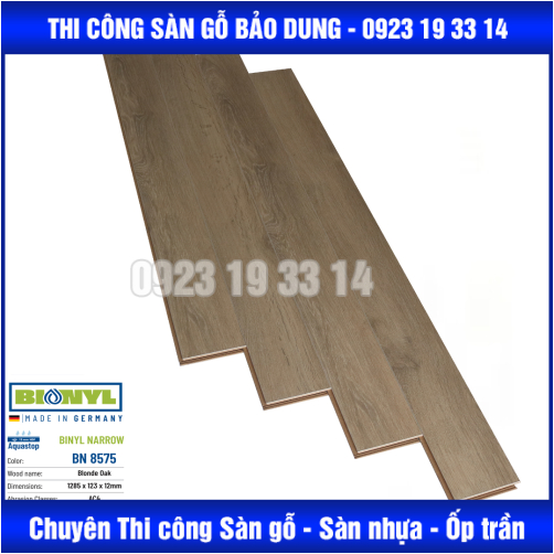 Sàn Gỗ Binyl NARROW - 12mm cốt trắng