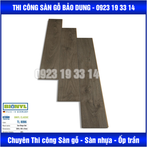 Sàn gỗ Binyl CLASSIC 8MM CỐT TRẮNG 1