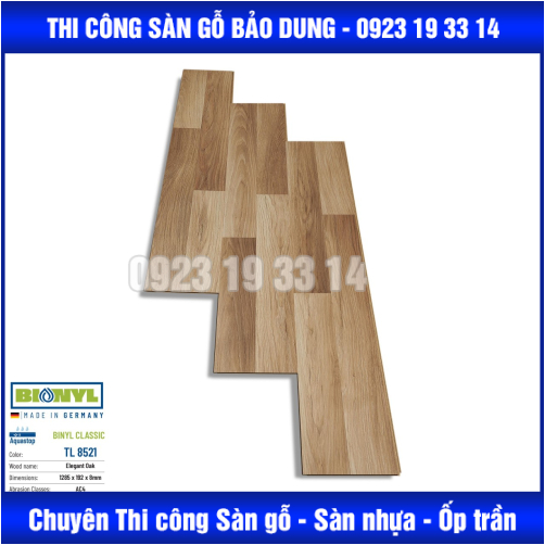 Sàn gỗ Binyl CLASSIC 8MM CỐT TRẮNG 1