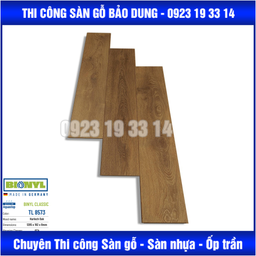 Sàn gỗ Binyl CLASSIC 8MM CỐT TRẮNG 1