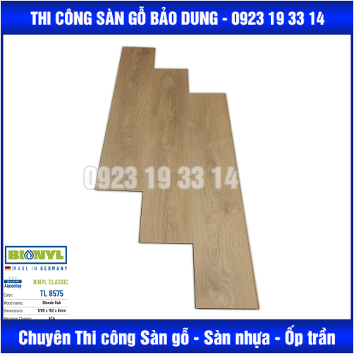 Sàn gỗ Binyl CLASSIC 8MM CỐT TRẮNG 1