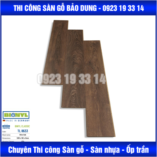 Sàn gỗ Binyl CLASSIC 8MM CỐT TRẮNG 1