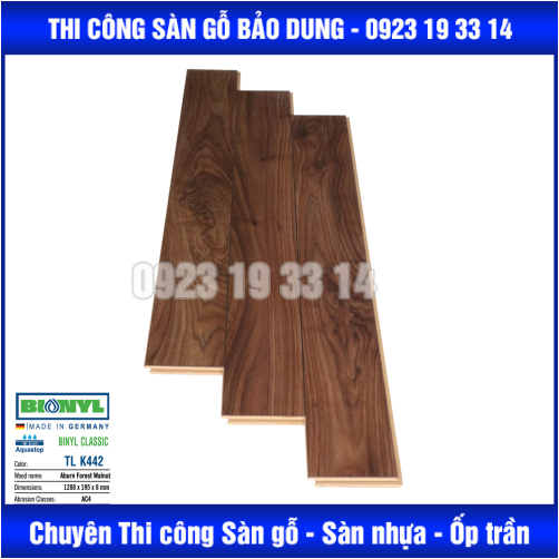 Sàn gỗ Binyl CLASSIC 8MM CỐT TRẮNG 1