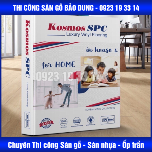 sàn nhựa hèm khoá kosmos 4mm