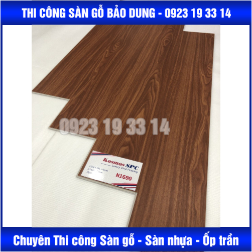 sàn nhựa hèm khoá kosmos 4mm