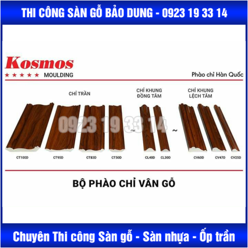 phào chỉ vân gỗ