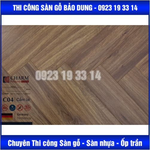 Sàn Gỗ CHARM xương cá  cốt xanh