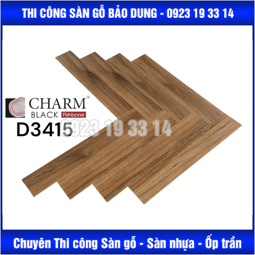Sàn Gỗ CHARM xương cá cốt đen