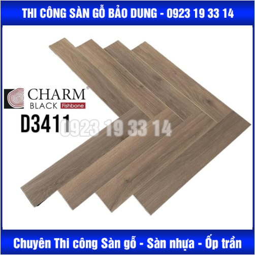 Sàn Gỗ CHARM xương cá cốt đen