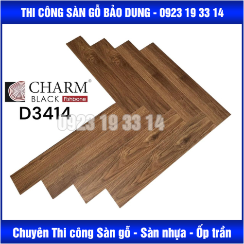 Sàn Gỗ CHARM xương cá cốt đen