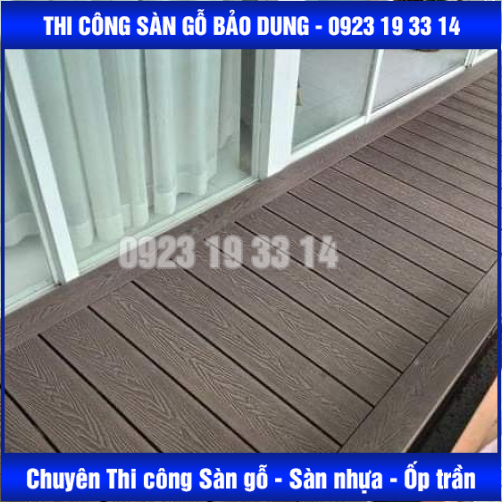 sàn ngoài trời + vỉ gỗ
