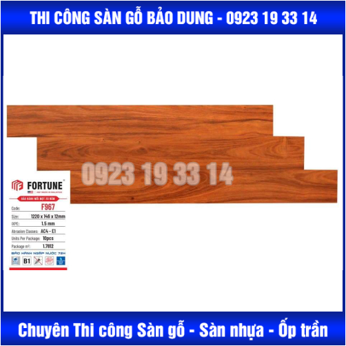 Sàn gỗ FORTUNE 12mm
